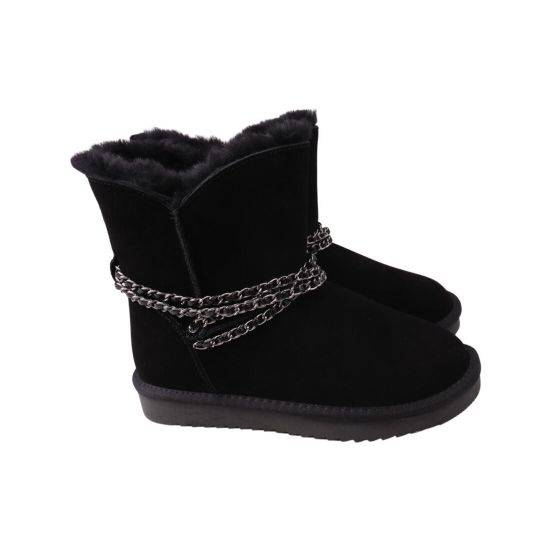 Уги жіночі UGG чорні натуральна замша 291-22ZU