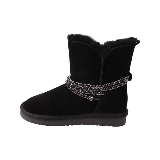 Уги жіночі UGG чорні натуральна замша 291-22ZU