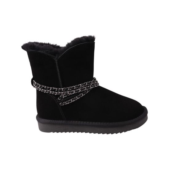Уги жіночі UGG чорні натуральна замша 291-22ZU