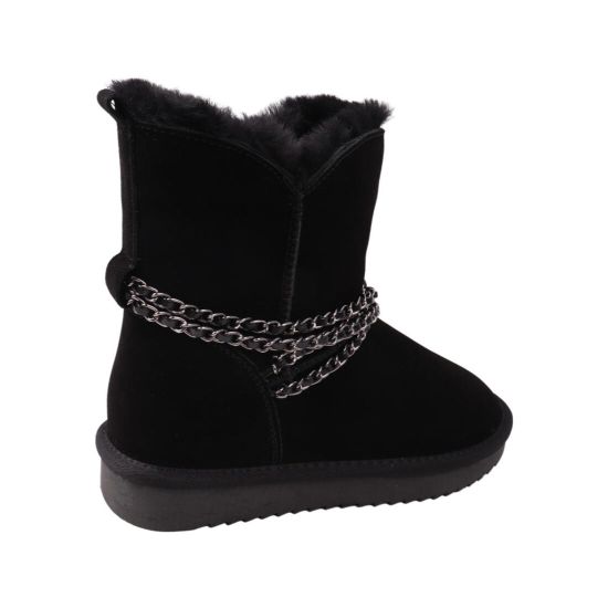 Уги жіночі UGG чорні натуральна замша 291-22ZU