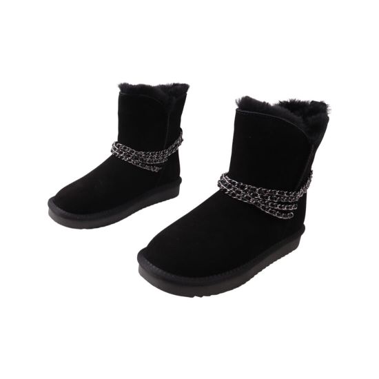 Уги жіночі UGG чорні натуральна замша 291-22ZU