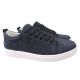Кеди чоловічі з натуральної шкіри (нубук), на низькому ходу, на шнурівці, сині, Україна Konors 517-21DTC