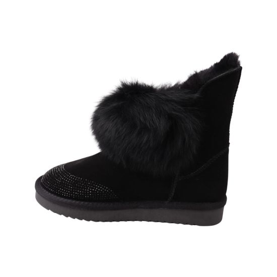 Уги жіночі UGG чорні натуральна замша 293-22ZU