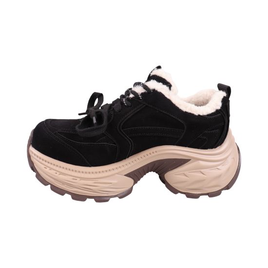 Кросівки жіночі Melanda чорні натуральна замша 600-26DHS