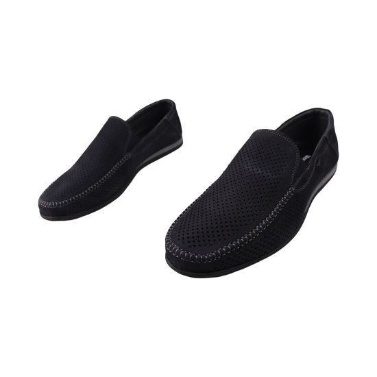 Мокасины мужские Maxus shoes синие натуральный нубук 153-25LTMP