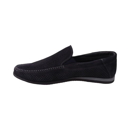 Мокасины мужские Maxus shoes синие натуральный нубук 153-25LTMP