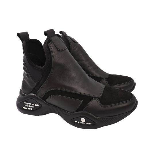 Кросівки жіночі Euromoda натуральна шкіра, колір чорний 438-20DHS