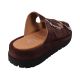Шльопанці жіночі Aquamarin коричневі натуральна замша 2588-25/26LSHC