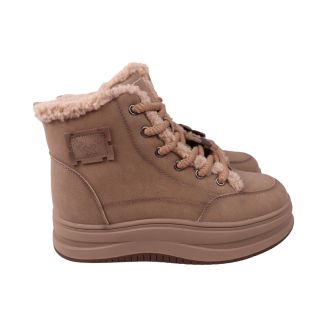 Черевики жіночі Meego Comfort бежеві натуральна шкіра
