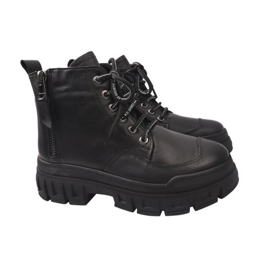 Черевики на платформі жіночі Euromoda натуральна шкіра, колір чорний 448-20DHS