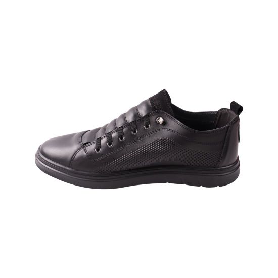 Кеди чоловічі Maxus shoes чорні натуральная кожа 119-23DTC