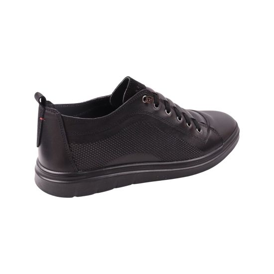 Кеди чоловічі Maxus shoes чорні натуральная кожа 119-23DTC
