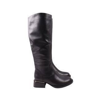 Чоботи жіночі Vidorcci чорні натуральна шкіра