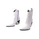 Ботильйони жіночі з натуральної шкіри, на великому каблуці, високі, білі, Туреччина Da Cota 34-20DH