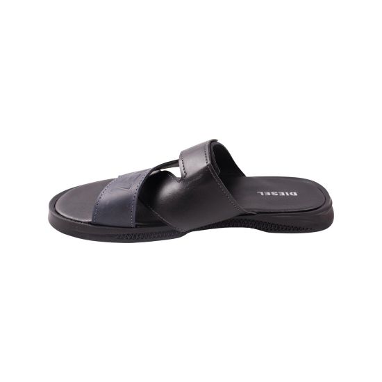 Шльопанці чоловічі Maxus shoes чорні натуральна шкіра 122-23LSHC