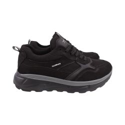 Кросівки чоловічі Konors чорні натуральний нубук