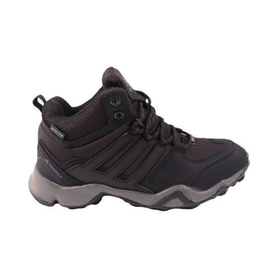 Ботинки мужские Adidas черные текстиль 151-25ZHS