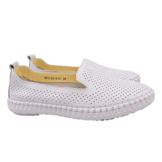 Туфлі жіночі з натуральної шкіри, на низькому ходу, білі, Li Fexpert 623-21LTCP