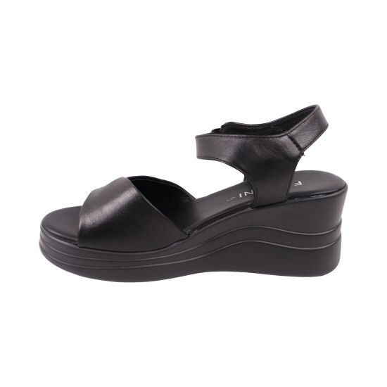 Босоніжки жіночі Farinni чорні натуральна шкіра 810-25LBC
