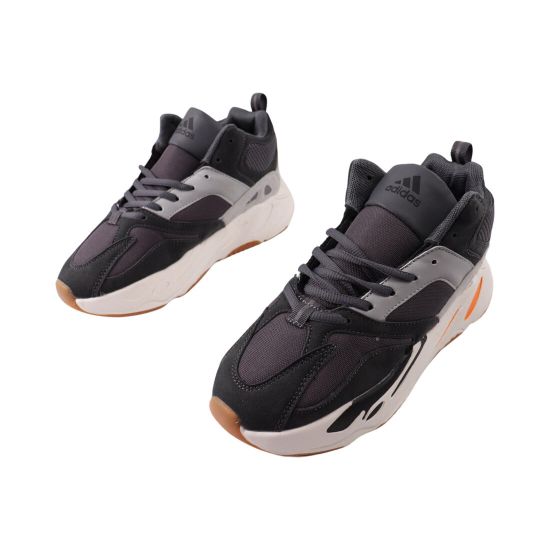 Кроссовки мужские Adidas серые текстиль 118-24ZHS