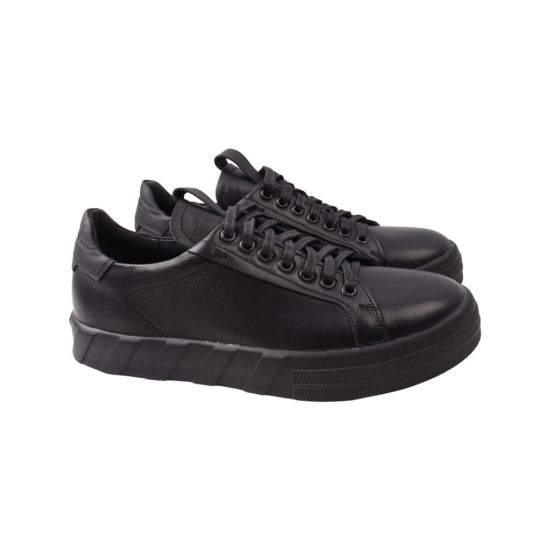 Кеди чоловічі Maxus shoes чорні натуральна шкіра 79-21DTC