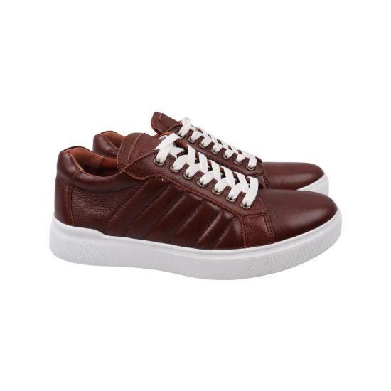 Кеди чоловічі Maxus shoes коричневі натуральна шкіра 80-21DTC