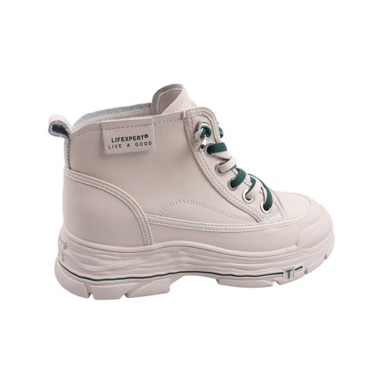Черевики жіночі Li Fexpert молочні натуральна шкіра 1296-23DHS