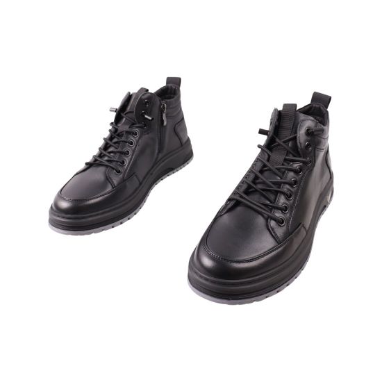 Черевики чоловічі Clemento чорні натуральна шкіра 62-23DHS