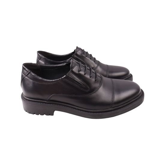 Туфли мужские Maxus shoes черные натуральная кожа 138-23DTC