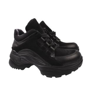Кросівки жіночі Maxus Shoes натуральна шкіра, колір чорний