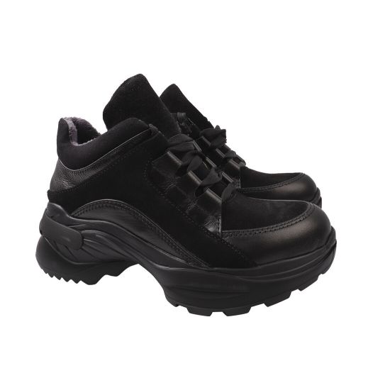 Кросівки жіночі Maxus Shoes натуральна шкіра, колір чорний 58-20DHS