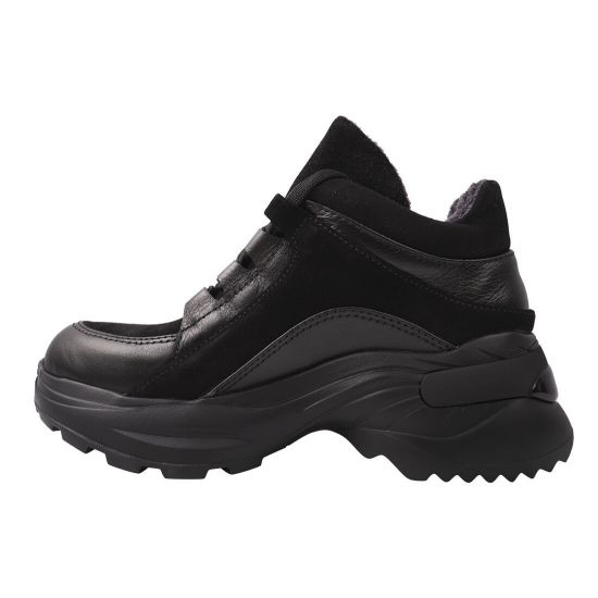 Кросівки жіночі Maxus Shoes натуральна шкіра, колір чорний 58-20DHS