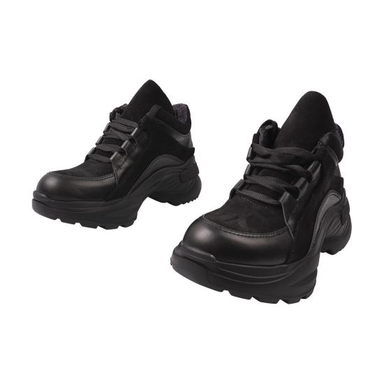 Кросівки жіночі Maxus Shoes натуральна шкіра, колір чорний 58-20DHS