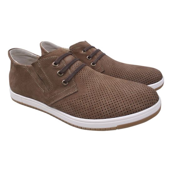 Туфлі  чоловічі Maxus Shoes Нубук, колір капучіно 39-20LTCP