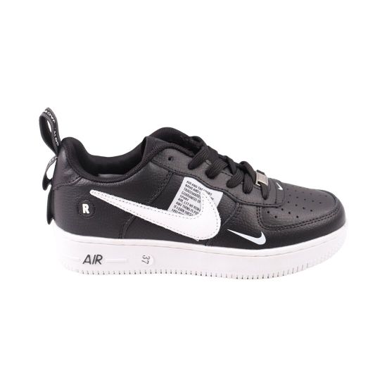 Кроссовки мужские Nike черные натуральная кожа 158-24DK