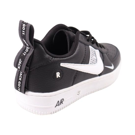 Кроссовки мужские Nike черные натуральная кожа 158-24DK