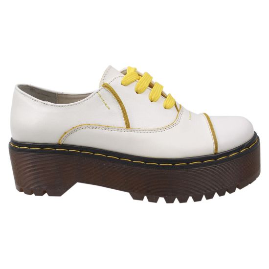 Туфлі на платформі жіночі Maxus Shoes натуральна шкіра, колір білий 45-20DTC