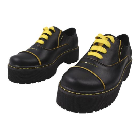 Туфлі на платформі жіночі Maxus Shoes натуральна шкіра, колір чорний 46-20DTC