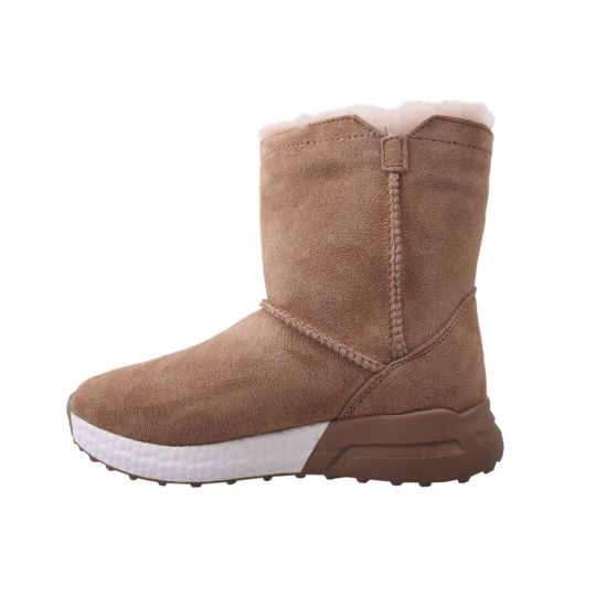 Уггі жіночі з натуральної замші, на платформі, бежеві, UGG 245-9ZU
