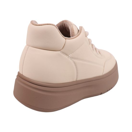 Черевики жіночі Meego Comfort молочні натуральна шкіра 163-26DHS