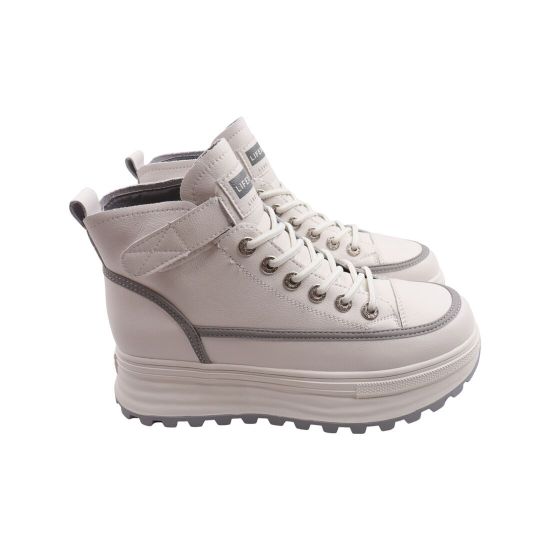 Черевики жіночі Li Fexpert молочні натуральна шкіра 1207-23DHS