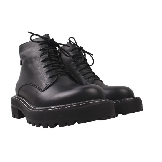 Черевики на платформі жіночі Farinni натуральна шкіра, колір чорний 51-20DHC