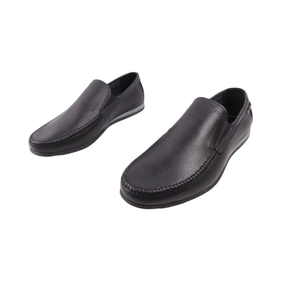 Мокасини чоловічі Maxus shoes чорні натуральна шкіра 151-25DTM