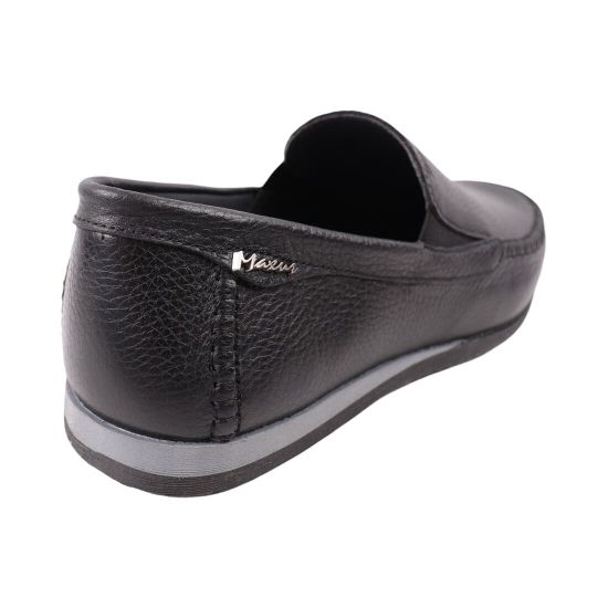 Мокасини чоловічі Maxus shoes чорні натуральна шкіра 151-25DTM