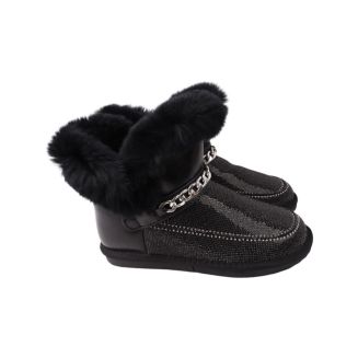 Уги жіночі UGG чорні натуральна шкіра