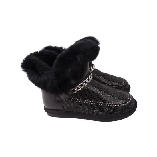 Уги жіночі UGG чорні натуральна шкіра 285-22ZU