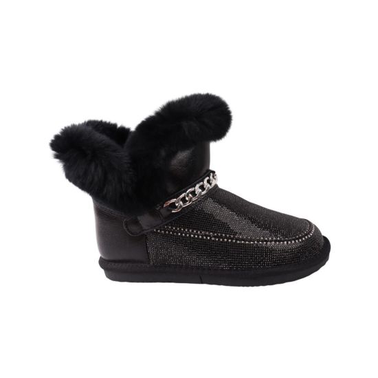 Уги жіночі UGG чорні натуральна шкіра 285-22ZU