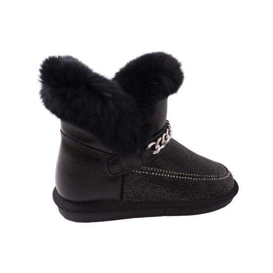Уги жіночі UGG чорні натуральна шкіра 285-22ZU