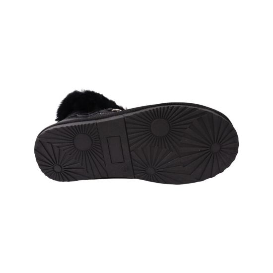 Уги жіночі UGG чорні натуральна шкіра 285-22ZU