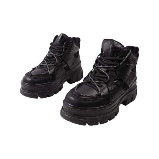 Черевики жіночі Vikonty чорні натуральна шкіра 276-21DHS